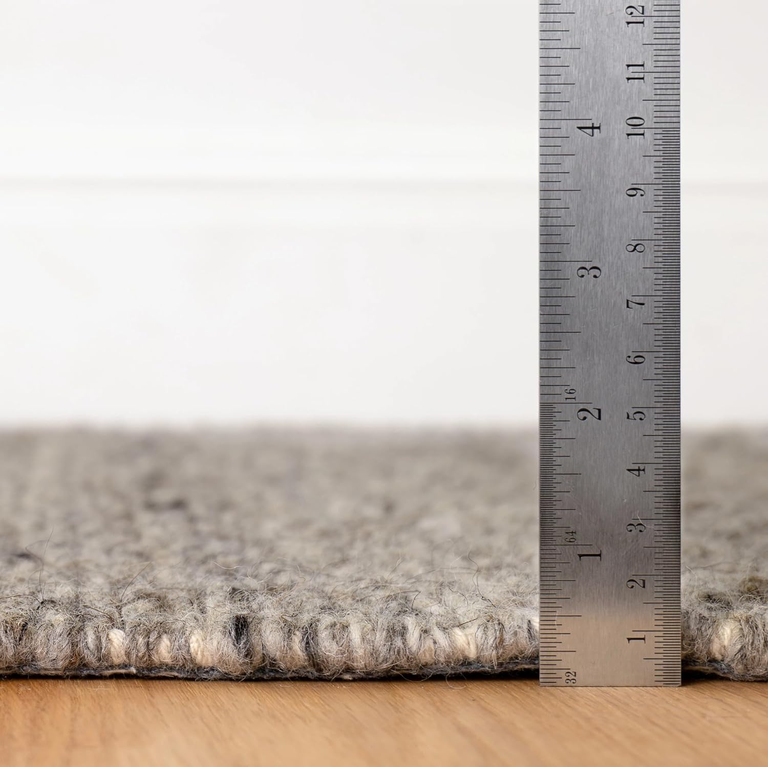 Dash & Albert Solimar Natural Handwoven Wool Rug, 7.5 X 9.5 Feet, Grey Solid Pattern - Premium Luxury Hotel Quality Soft Breathable Hypoallergenic Machine Washable Easy Care All Season Comfortable