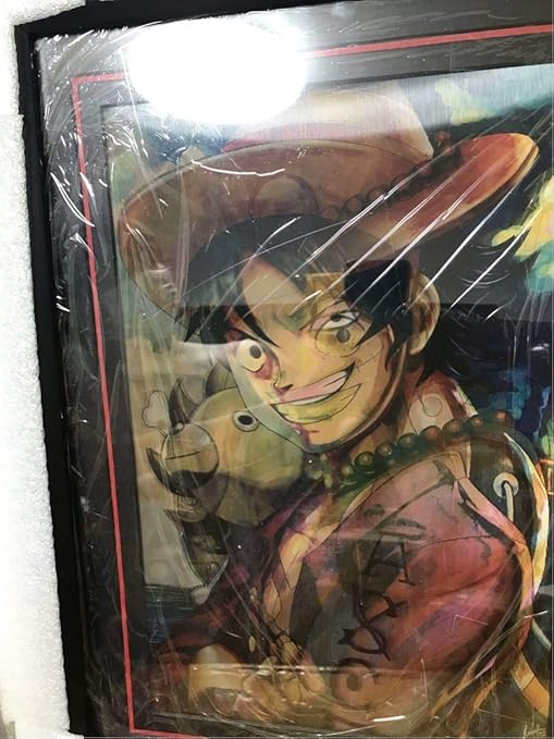 Amazon ワンピース ルフィ エース サボ 画芸術絵紙の芸 背景絵完成品 見る角度によって変化します おもちゃ おもちゃ