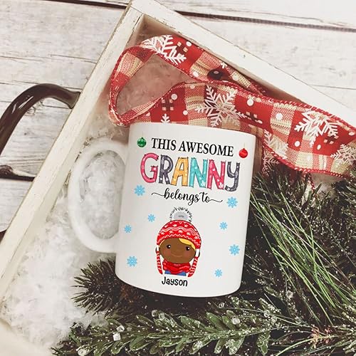 Miniatura 80 de Yeh Gift Tazas de Navidad personalizadas. Taza de café personalizada con tu nombre y nombre de miembro de la familia. Regalos familiares para Ver
