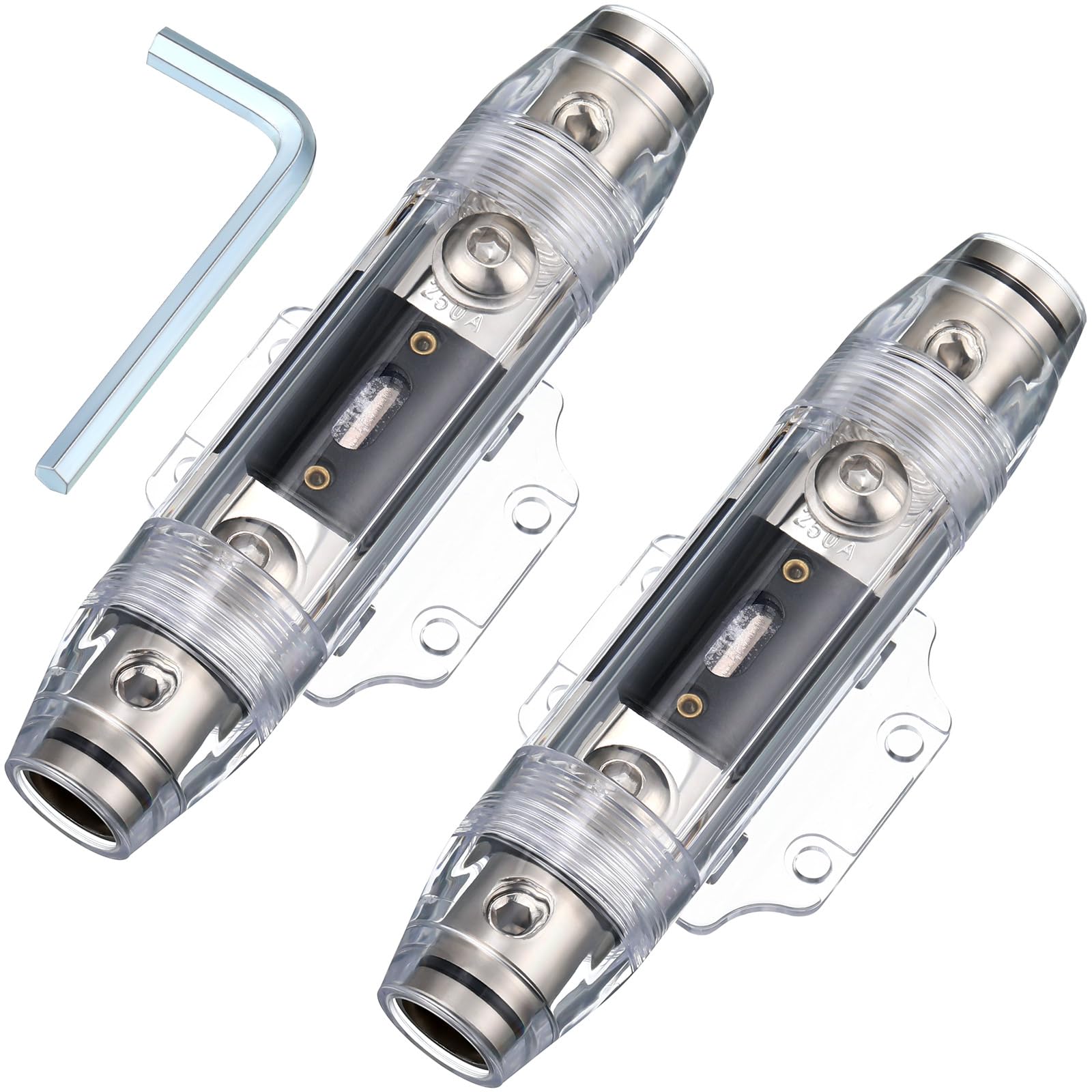 Tondiamo 2 Pcs ANL Fuse Holder 0/2/4 AWG in-line with Hex Wrench, 250A Fuse