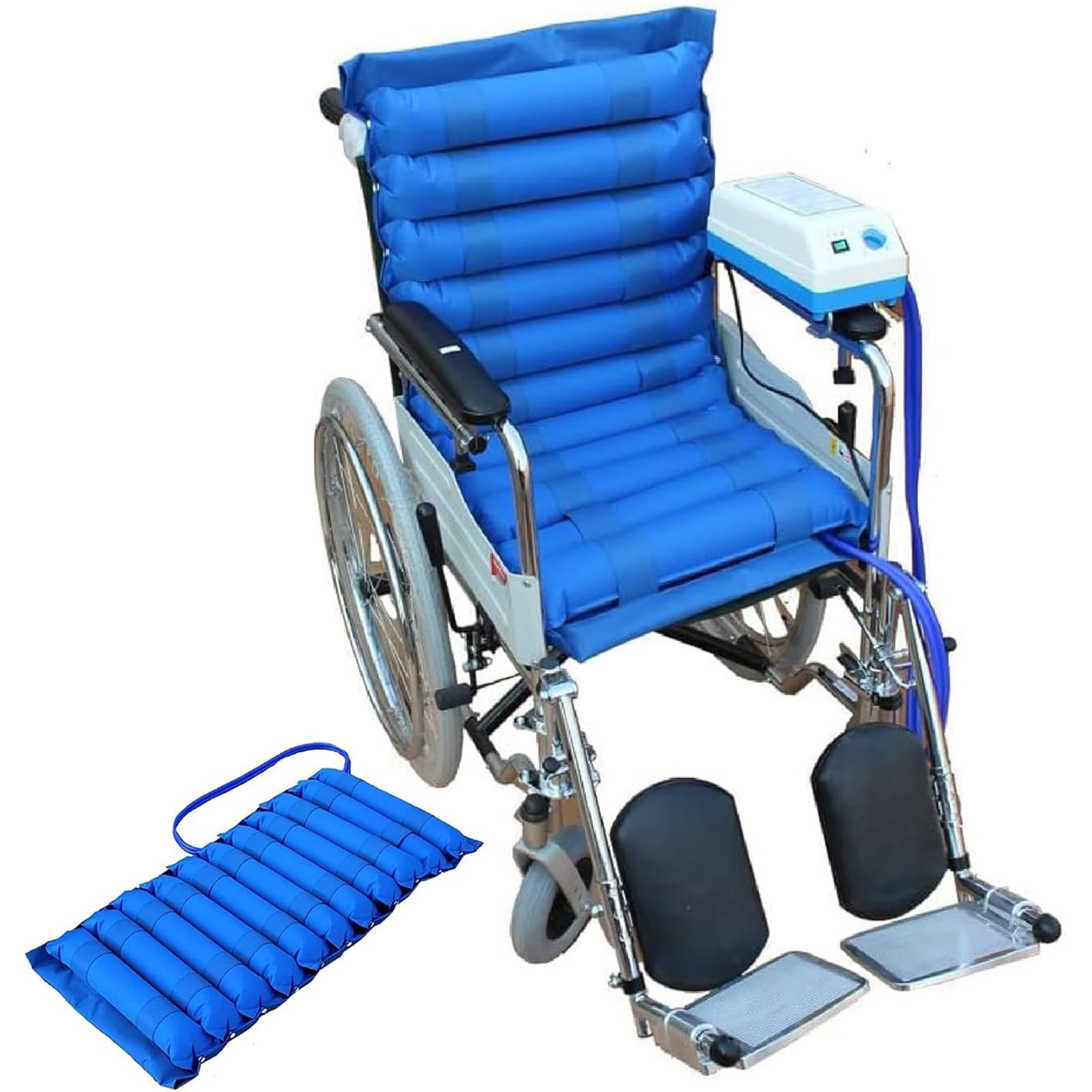 100 * 48 * 7.5cm Colchón De Aire para Silla De Ruedas, Colchón De Aire para Cojín De Asiento con Alivio De Presión Alternante, Alivia La Presión En Las Caderas/Espalda, para Grupos Sedentarios