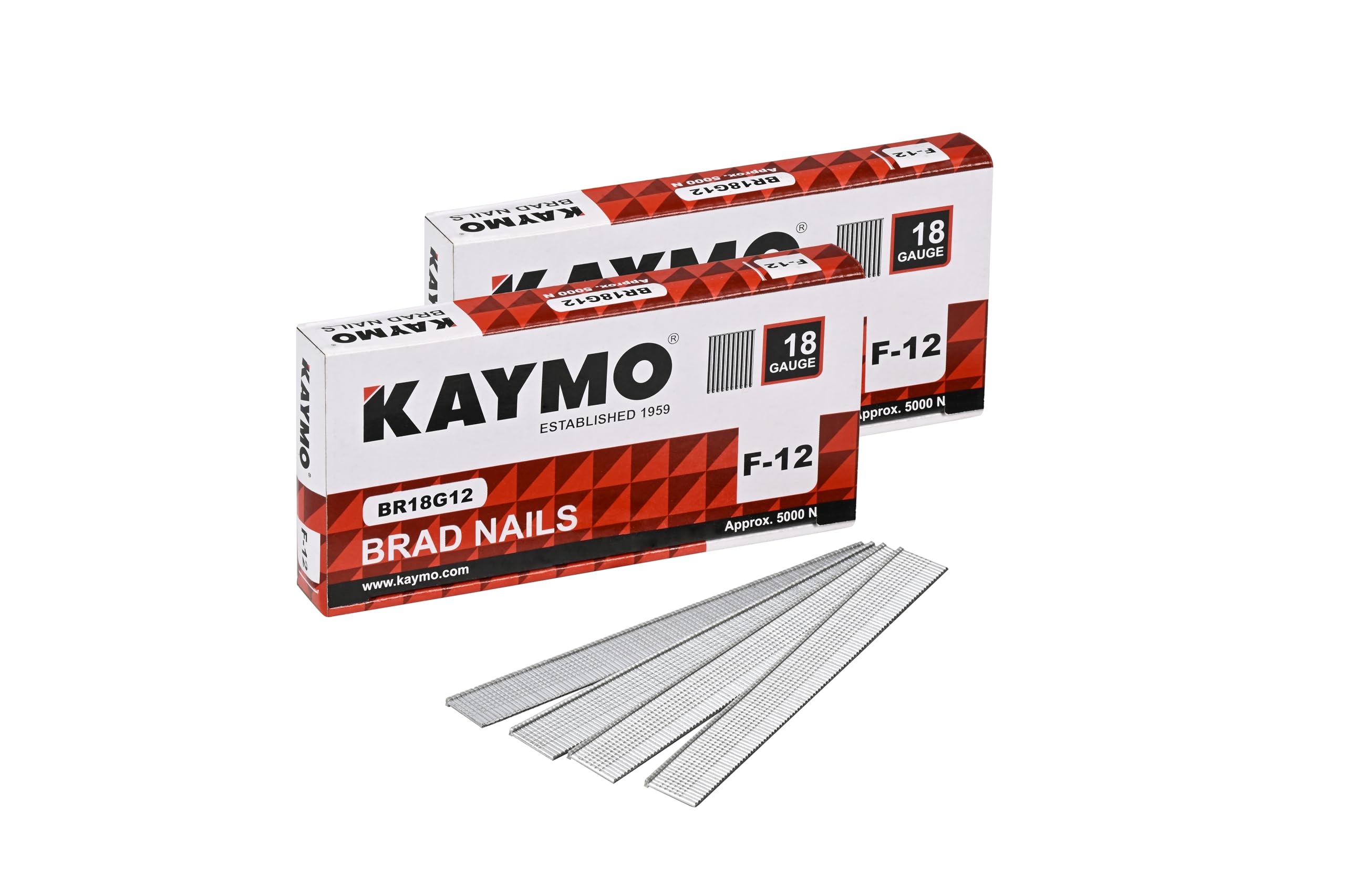 Kaymo 18G Brad Nails - 5000 Pack -25 Kaymo 18G Brad Nails - 5000 Pack -25