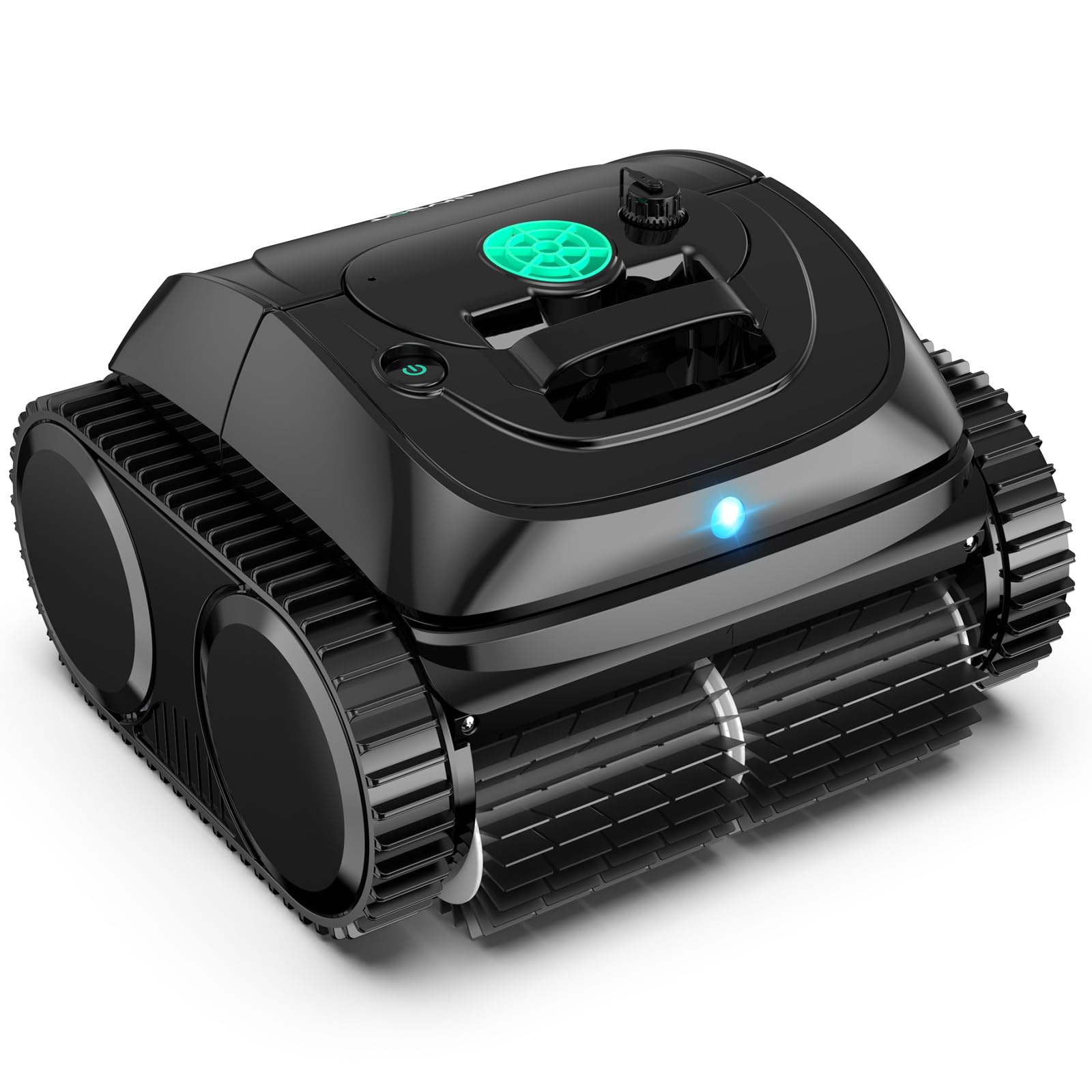 WYBOT C1-Plus Robot Piscina Limpiafondos y Paredes, para Piscinas enterradas y elevadas, 160min autonomía, Limpieza 4-en-1 (160m²), Navegación Inteligente & App, Negro Tinta