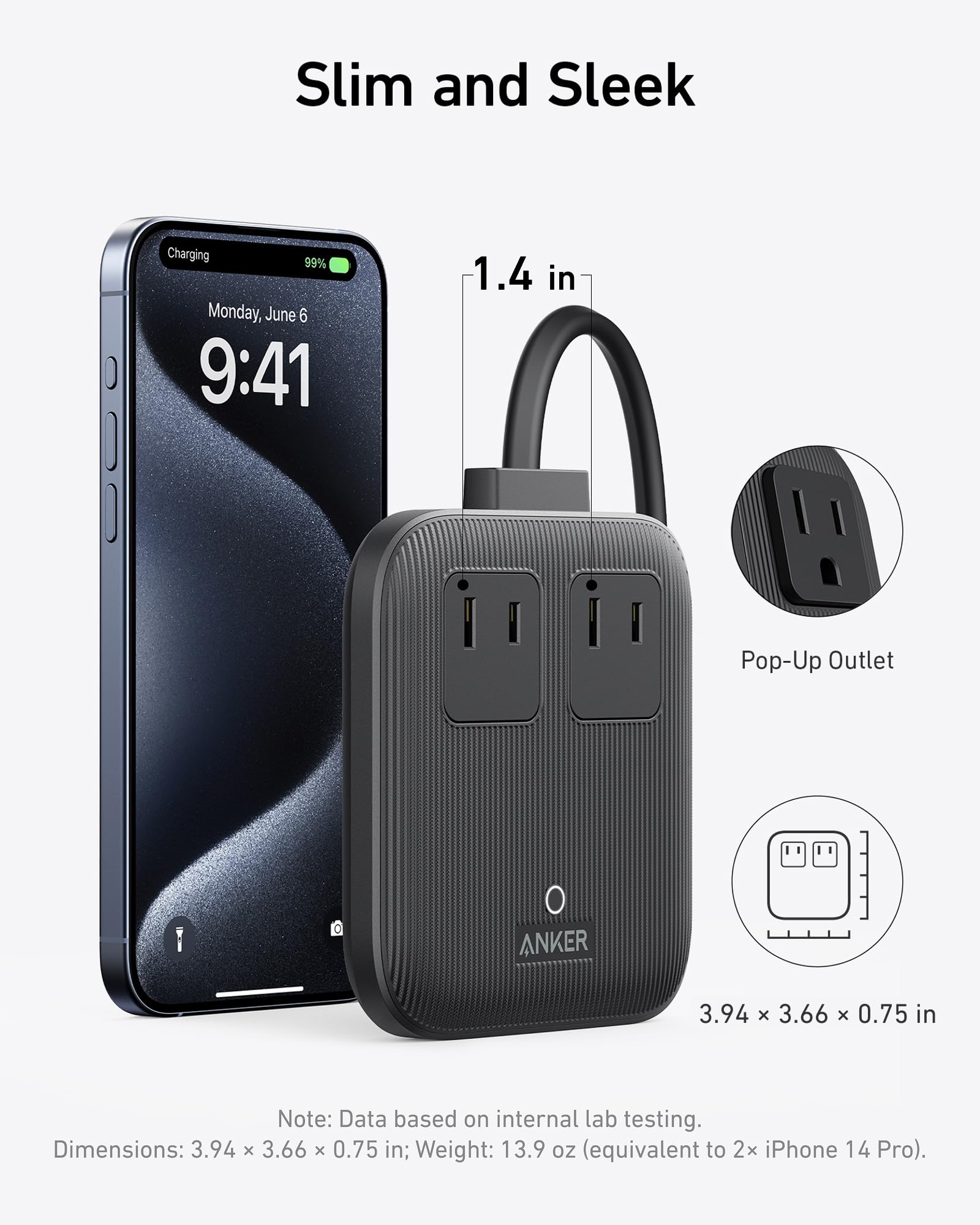Amazon.com: Anker Travel Power Strip, Anker Nano 67W Max 6-in-1