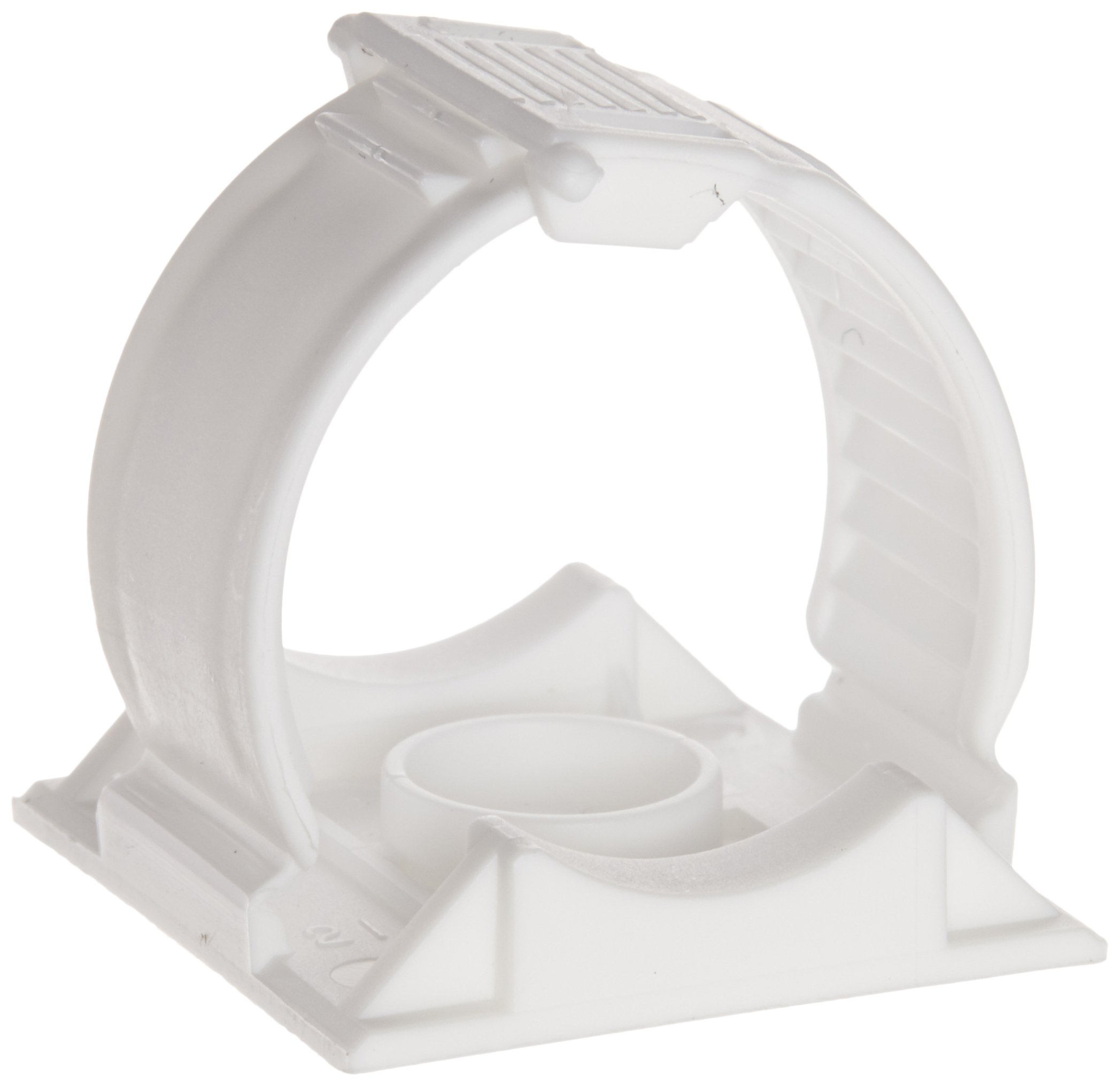 Panduit ARC.68-S6-Q Clincher Adjustable Releasable Clamp, Polypropylene, #6 Screw Mounting Method, White, 0.19 - 0.69