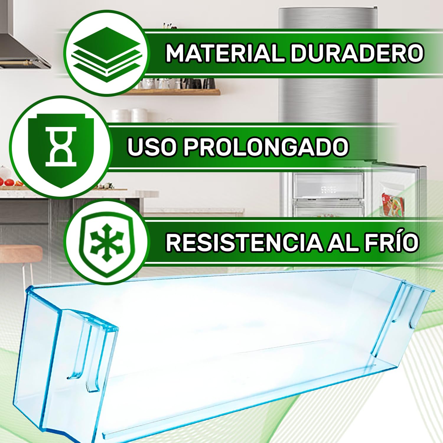 Estante Puerta Frigorifico 432 х 85 x 85 mm con Código Original 1022439 para Amica - Garantía de 5 Años - MADE IN EUROPE - ONIX TECH