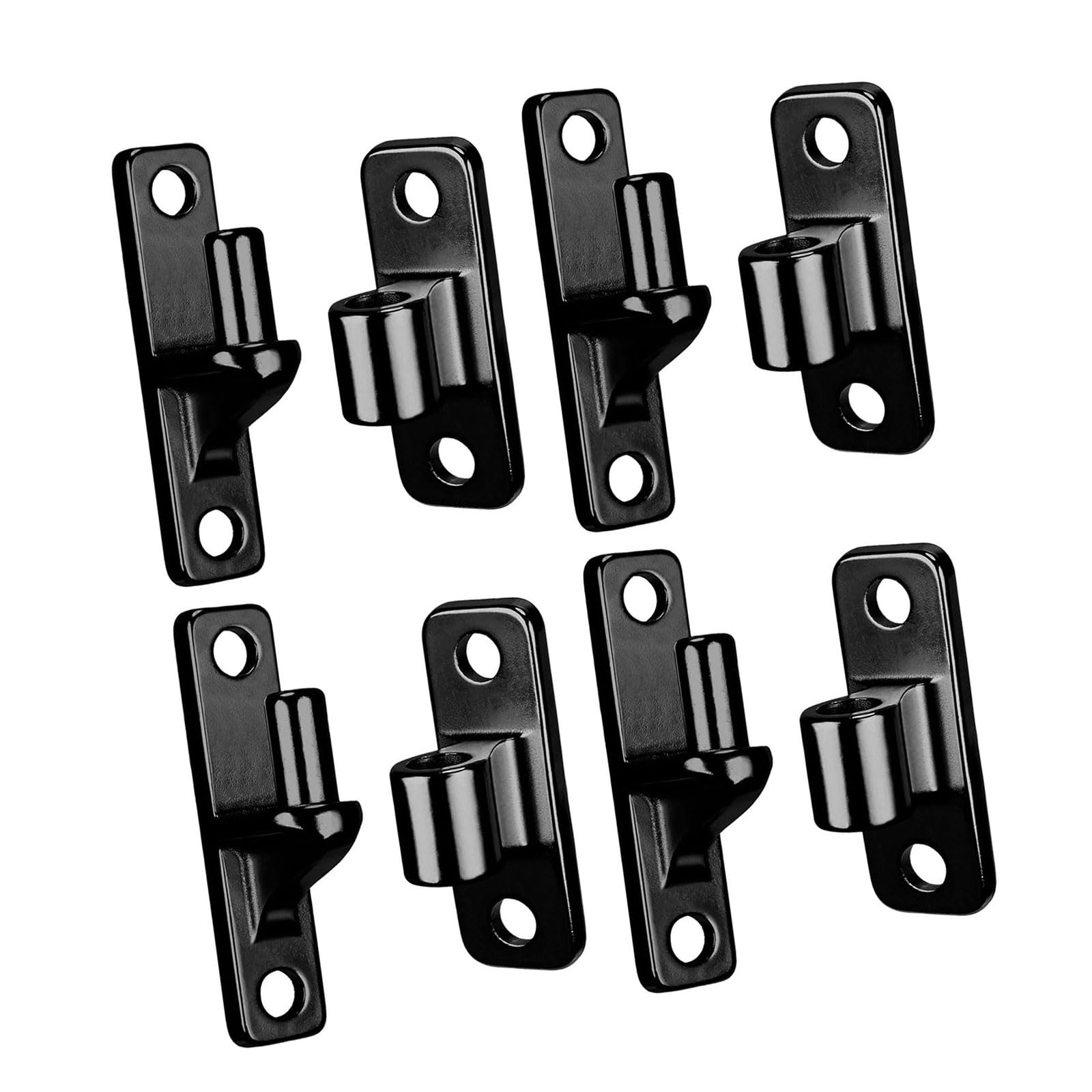 Tsophreniq 8 Black Steel Gate Hinges Heavy Duty Wall Mount Door Hinges Heavy Duty Simple Installation For Farm Gate & Wooden Fence Not Welding