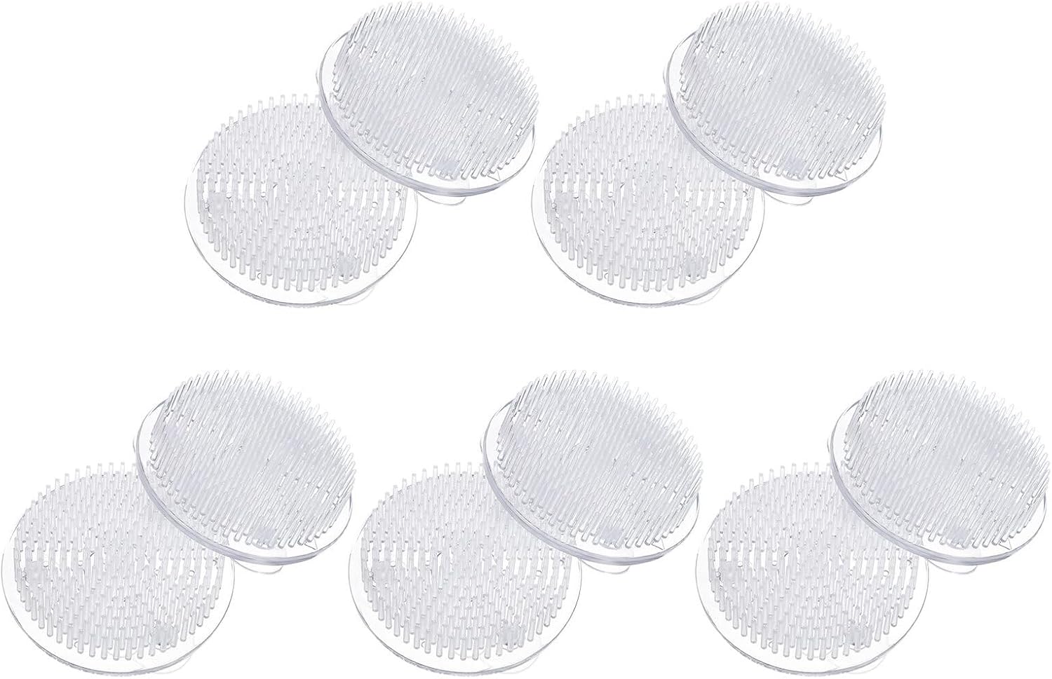 SEWACC 10pcs Round Plastic Flower Frogs with 3 Suction Bases for Floral Arranging and Wedding Decoration, Pin Frog Holders for Vase Flower Arrangements and Party Centerpieces