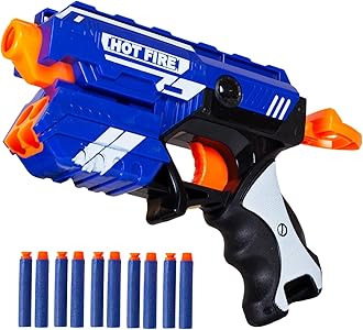 Blaze Storm Toy Gun with 5 Foam Bullets & 5 Suction Dart Bullets for Kids | Fun Target Shooting Blaster Gun Toy – GY-7037 (Blue Color, No Batteries Required)