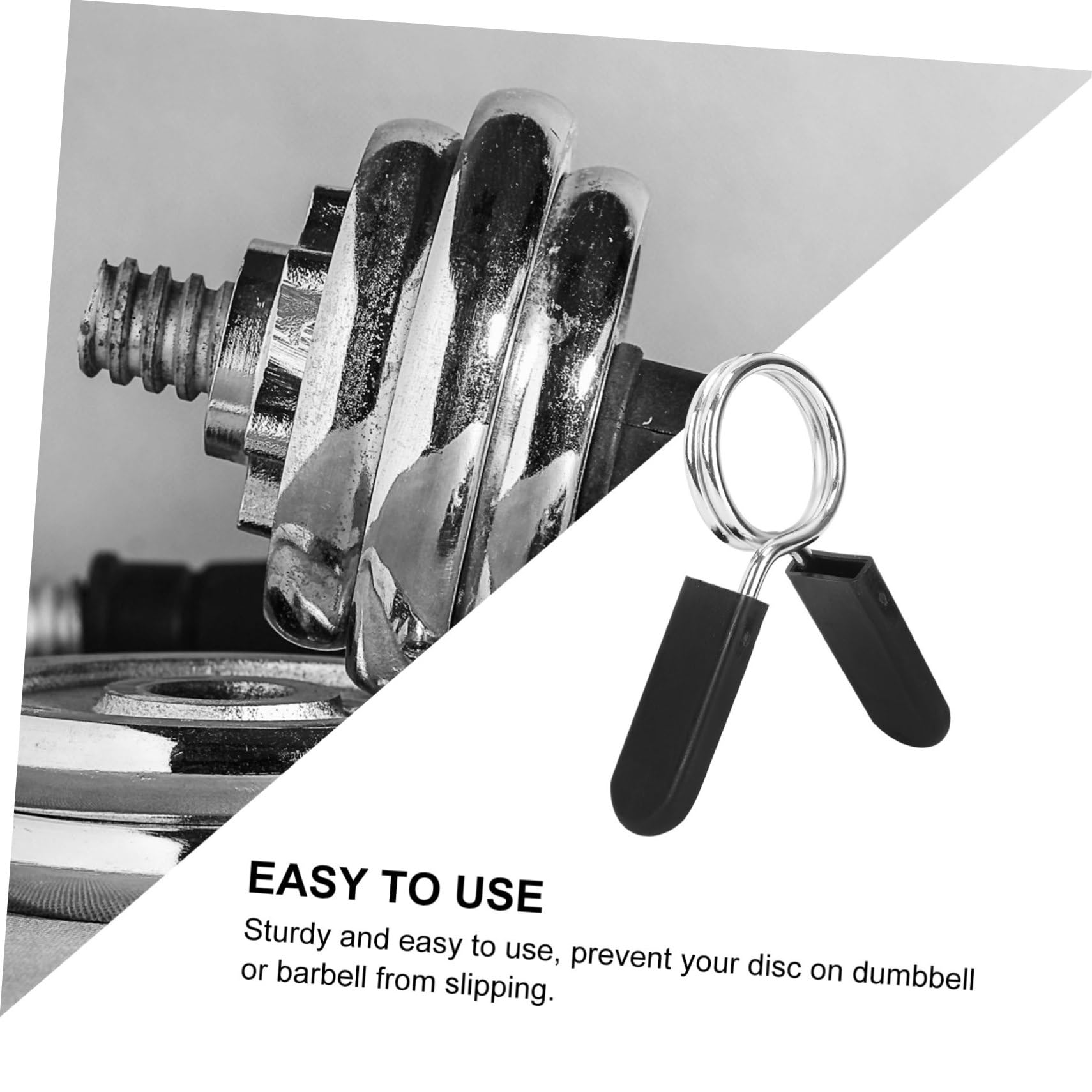 SUPVOX 4Pcs Spring Clip Barbell Clamps Durable Weightlifting Dumbbell Collars for Secure Grip Gym Powerlifting and Cross Fit