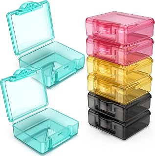 8 Pack Small Clear Plastic Bead Storage Containers Box Mini Case，with for Small Items,Pills,Herbs,Tiny Bead,Jewerlry Findings, Crafts，and Other Small Items