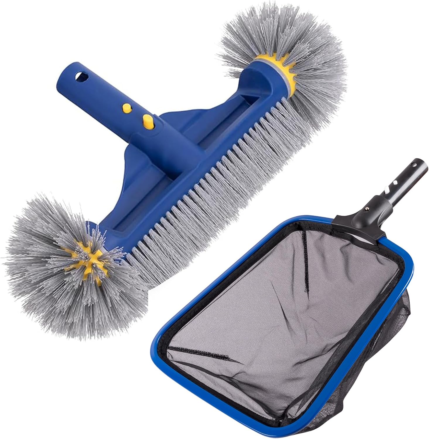 Pool Brush with Round Ends & Pool Skimmer