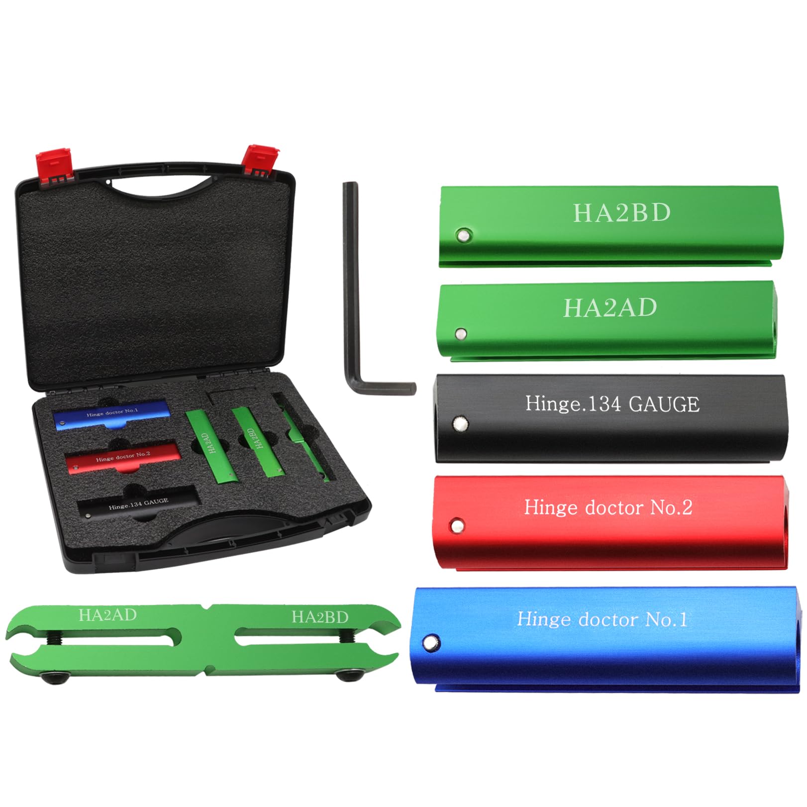 Nakkaa HA1234 Door Repair Set 6 Pieces Hinge Repair Kit Fit for Quick Adjustment Loose or Sagging Door Versatile Tool