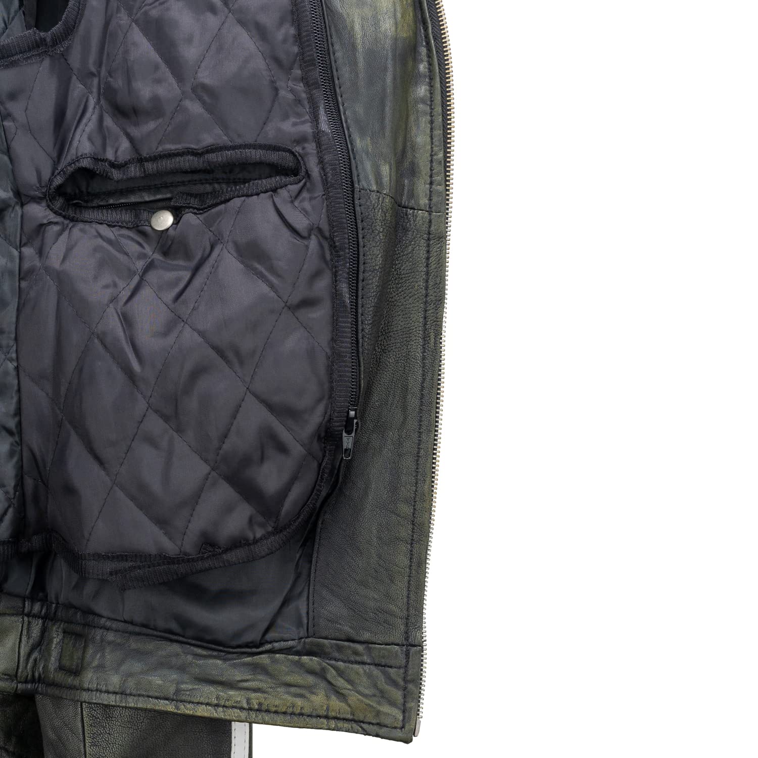 URBAN 5884 Chaqueta de moto para mujer con protectores, de piel de cordero, con protectores de espalda, hombros y codos. | Breaker | 3XL