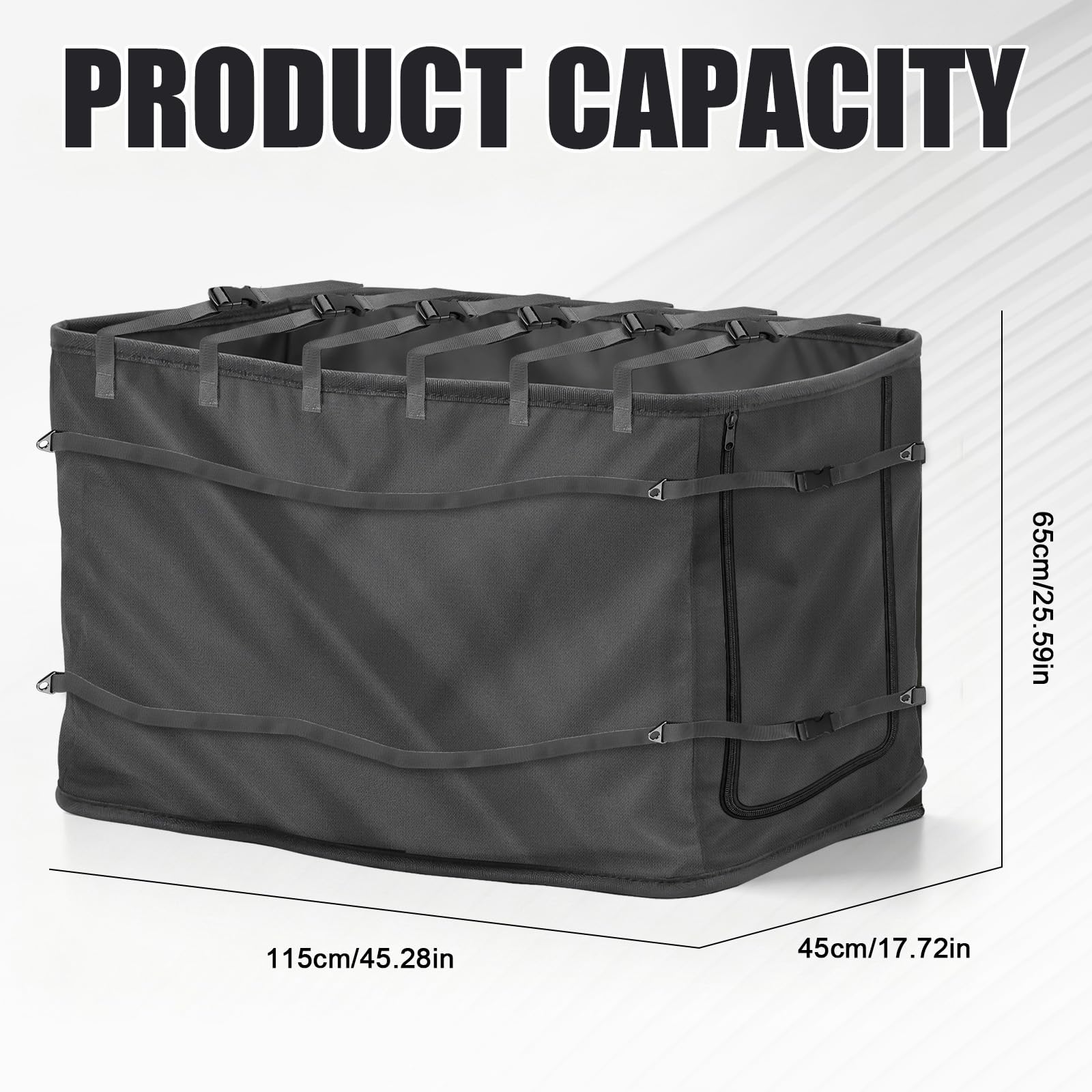 ZWPARTS Stauraumtasche für Wohnmobil Heckgarage Heckgaragentasche Organizer | Gepäckraumtasche zur Befestigung am Lattenrost vertikal montierbar mit 6 verstellbare Gurtbänder