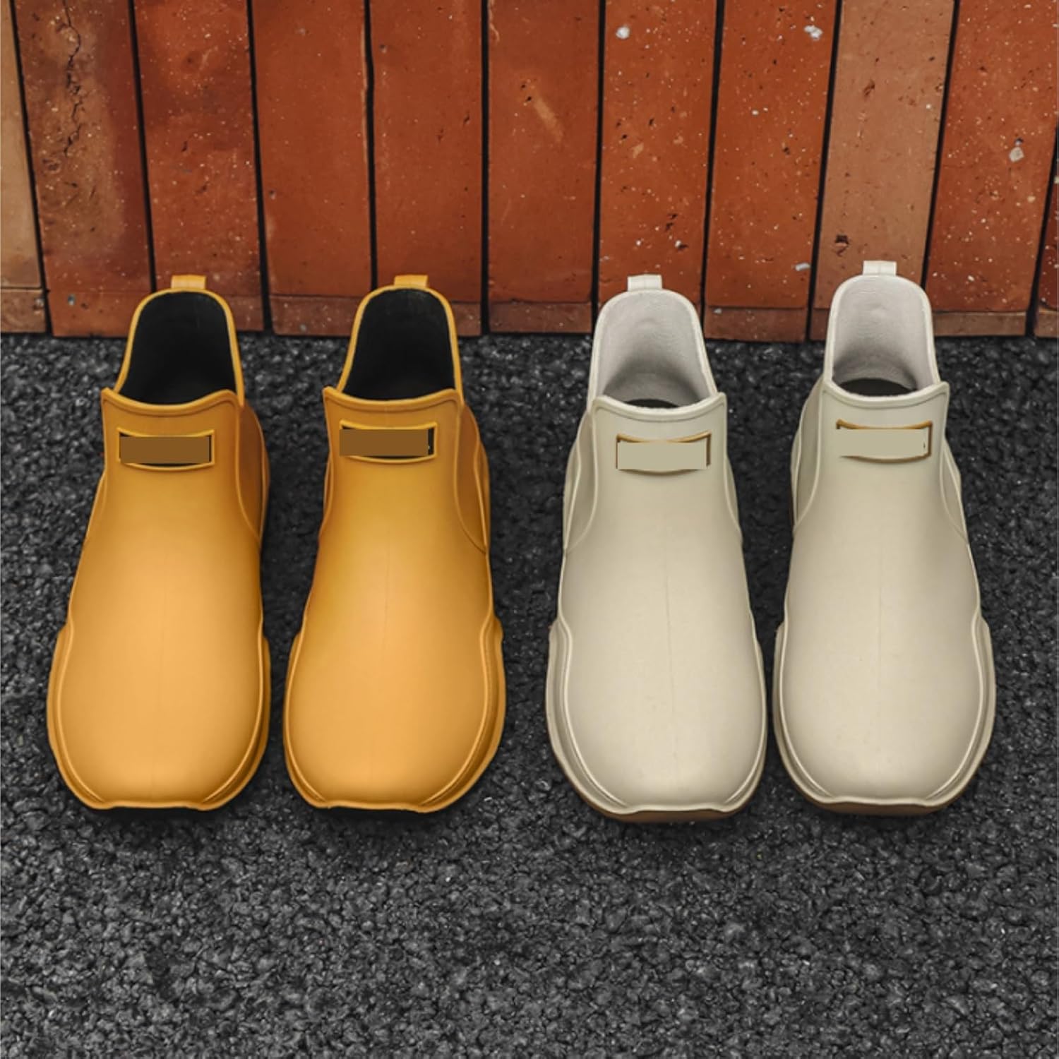 QUQUQ Rain Boots Footwear Men's And Women's Short Boots Non Slip Water Shoes Low Top Rubber Shoes Outdoor Work Boots