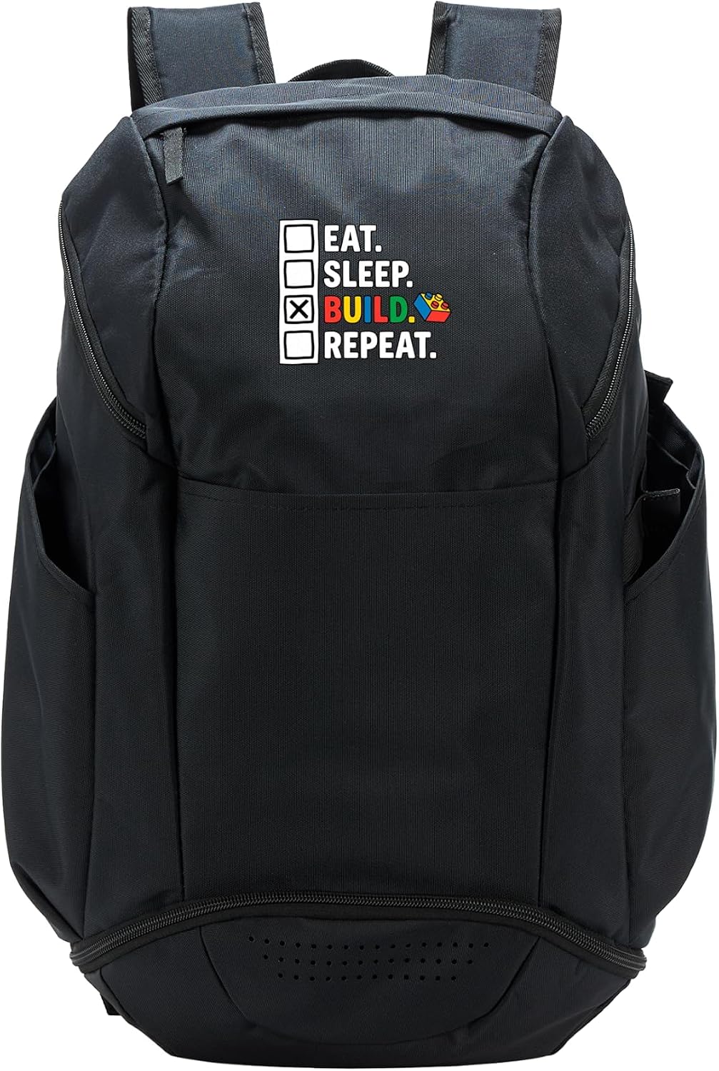 Eat Sleep Build Repeat Building Block Master Builder Brick Sport Backpack