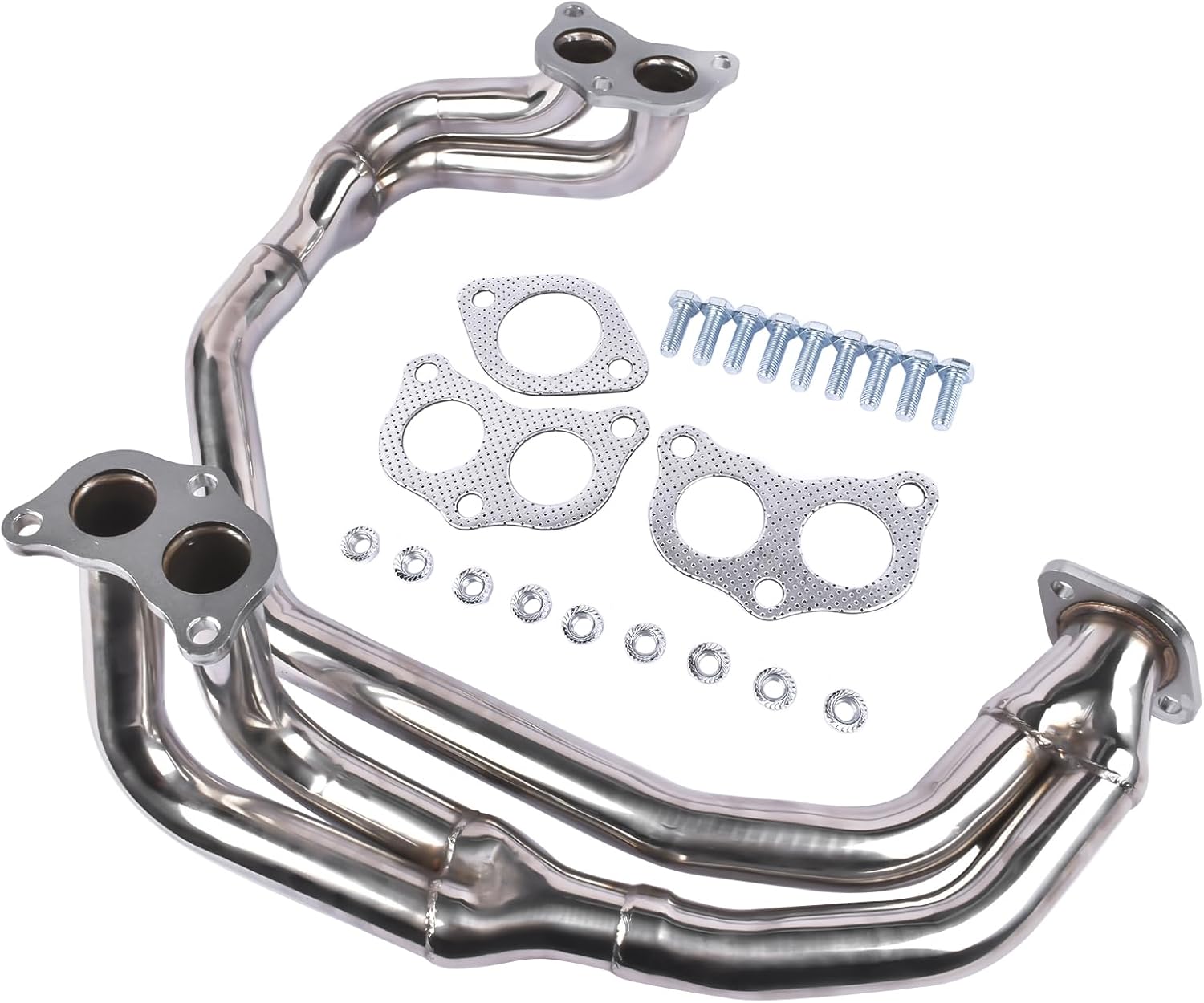 Headers with Metal Gasket Replacement for 1997-2005 Subaru Impreza 2.5RS EJ25 NA, Replacement for 1998-2005 Subaru Impreza RS 2.5L Non-Turbo