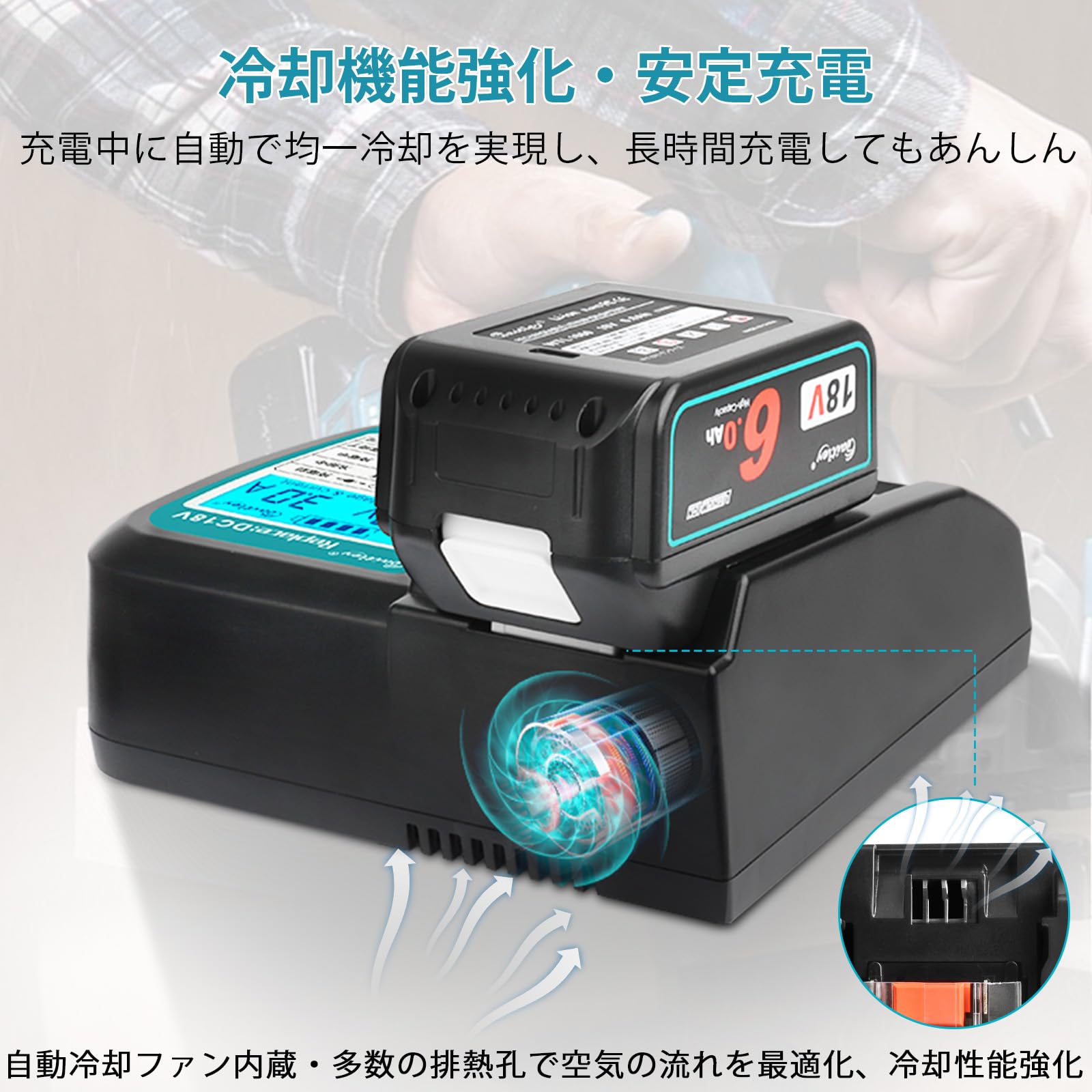 Amazon.co.jp: Waitley マキタ互換充電器 DC18V 14.4V/18Vバッテリー