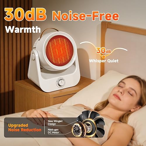 Miniatura 4 de Calentador eléctrico de cerámica PTC de 1500 W para exteriores, calefacción 1S de 250 pies cuadrados, 4 modos, calentadores de patio 3D verticales y