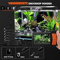 FISHOAKY Endoszkóp Kamera 3 Lencsével, 5" IPS Kijelzővel, 15m IP67 Vízálló Kábellel - HD 1080P Digitális Vizsgálókamera Szerelőknek, 32GB Me 8