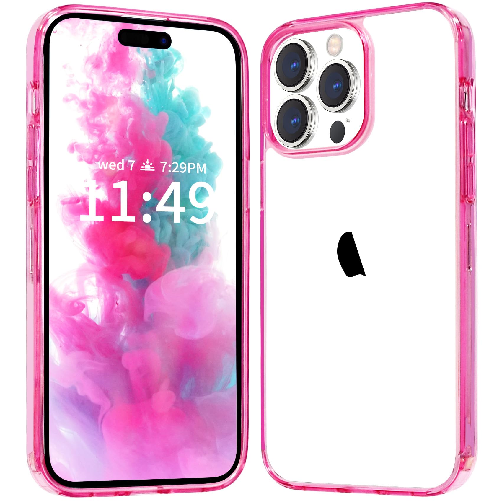 Photo 1 of JJGoo iPhone 15 Pro Case - Clear Pink