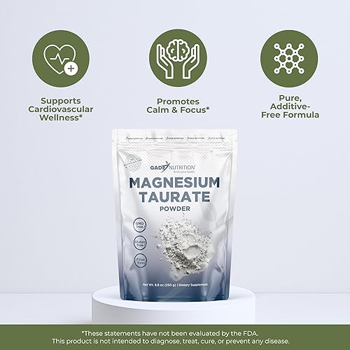 Miniatura 3 de Gade Nutrition - Polvo de taurato de magnesio puro Sin OMG, sin gluten, sin relleno, altamente absorbente Fabricado en Estados Unidos