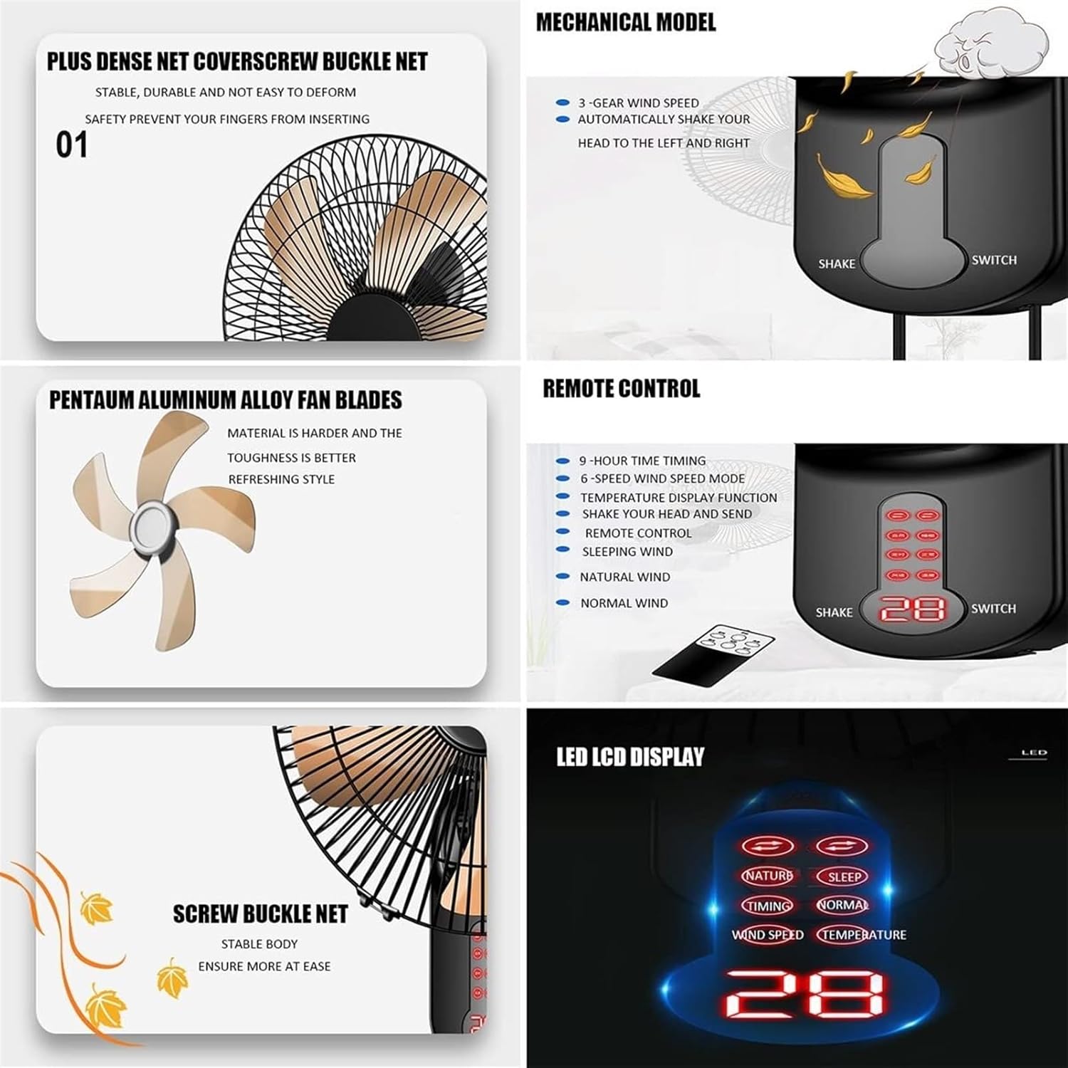 Electric Wall Fan with Remote Control, Adjustable Angle 16 Inch Wall Mounted Fan Silent Operation Air Cooling Fan 3 Speed Settings for Home Office Bedrooms Summer Star(Black,3m)