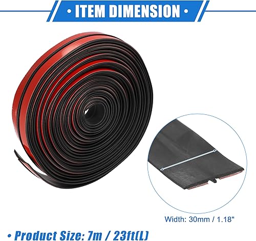 Miniatura 6 de VekAuto Sello de tira de clima para parabrisas de automóvil, 1.181 in x 23.0 ft, tira universal para automóvil, camión, en forma de T, a prueba de