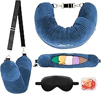 Vista 12 de Almohada de viaje para el cuello rellenable con ropa, almohada para el cuello rellenable para viajar, bolsa de almacenamiento rellenable y plegable