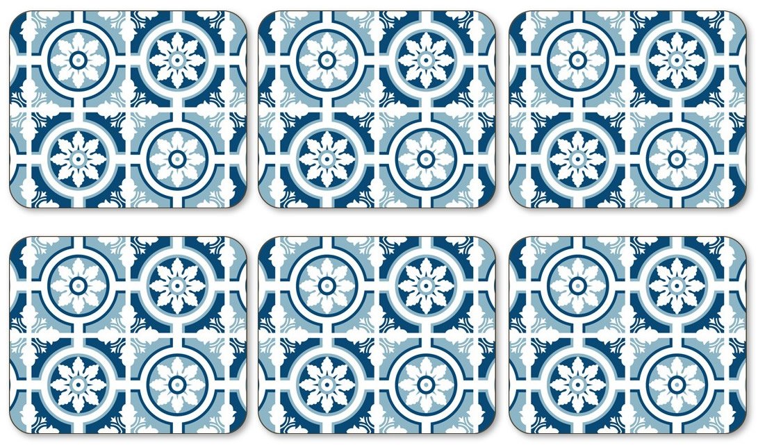 Dessous-de-verre Jason Lisbonne Bleu en lot de 6 pour table