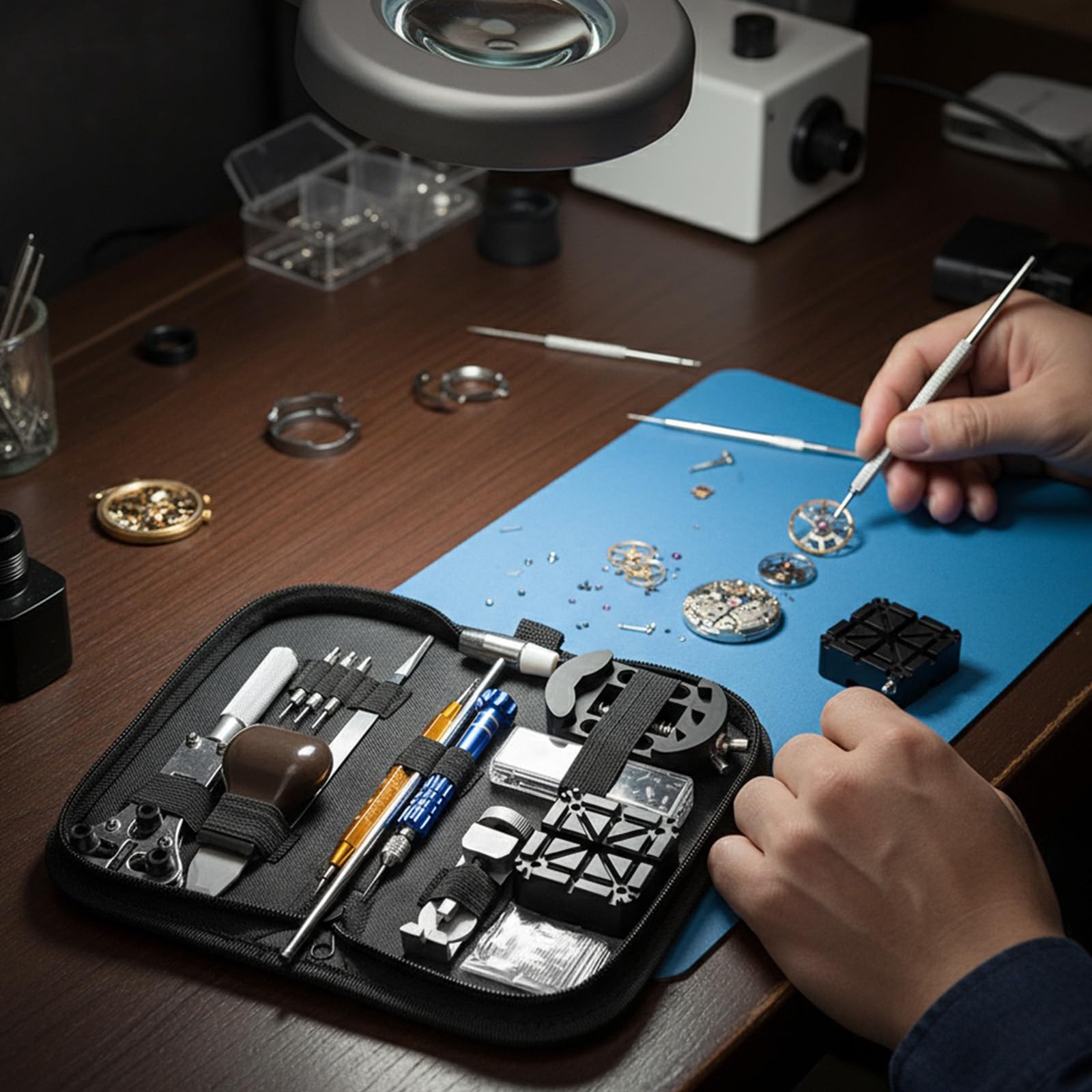 Precisions Uhrenreparaturwerkzeug Komplettes Wartungsset Rutschfeste Griffe Ideal Für Batteriewechsel Und Bandeinstellung Schraubenschlüssel Öffner Werkzeug