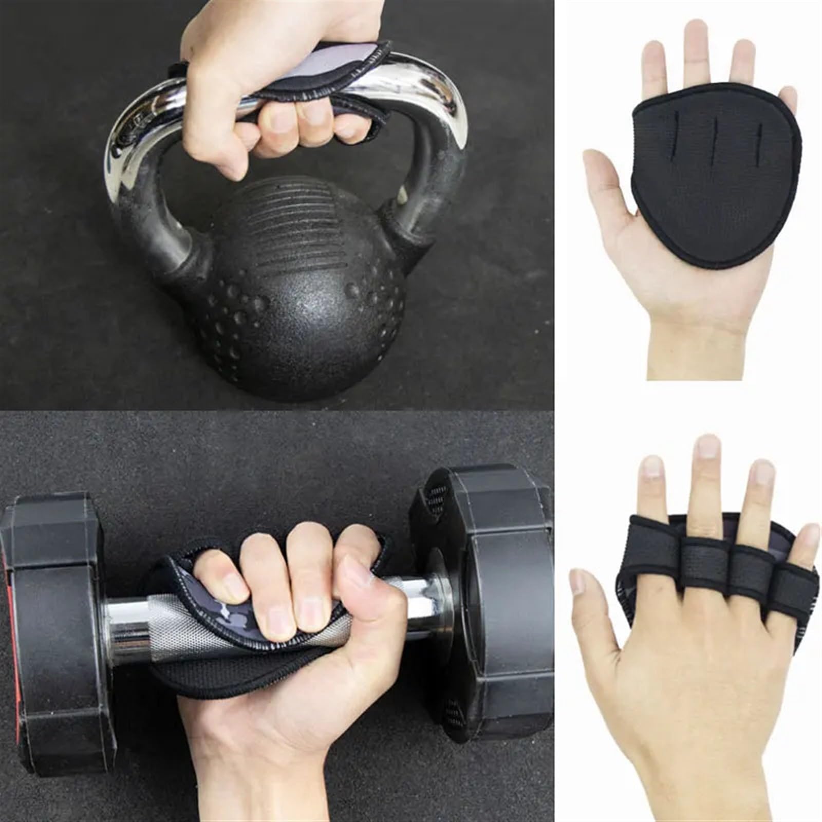 Guanti Grip Pad da Palestra Guanti da Fitness for Palestra con Protezione for Il Palmo della Mano, for Sollevamento Pesi, con manubri, for Sollevamento Pesi, Guanti for Allenamento in Palestra