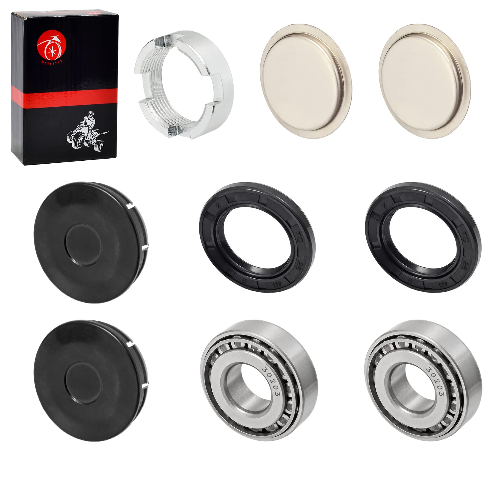 Swingarm Bearing Seal LOCK NUT & CAP Rebuild Kit For HONDA Fourtrax Foreman 300 400 450 500 Recon 250 TRX250X TRX250EX TRX250 TE/TM Rancher 350 400