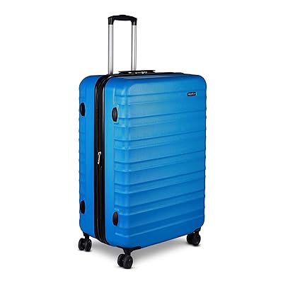 Amazon Basics 21" Hardside Carry-On Luggage, Hardshell Suitcase With Wheels, Expandable For Up to 25% More Space, With Scratch-Resistant Surface, Four Multi-directional Wheels, Light Blue