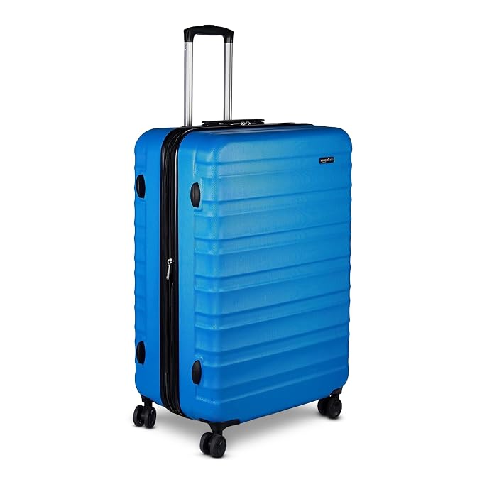 AmazonBasics Polyester Hardside Suitcase with Wheels, 78 cm