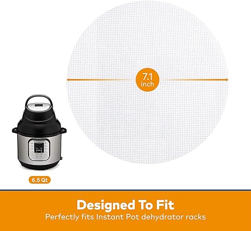 Miniatura 6 de Goldlion Hojas de deshidratación, paquete de 5 alfombrillas de silicona antiadherentes compatibles con Instant Pot de 6 cuartos de galón, redondas,
