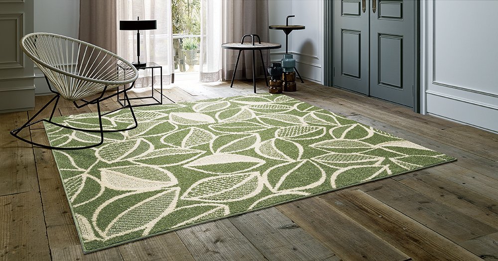 Amazon｜スミノエ ラグ カラープランツ 190×190cm グリーン｜ラグ