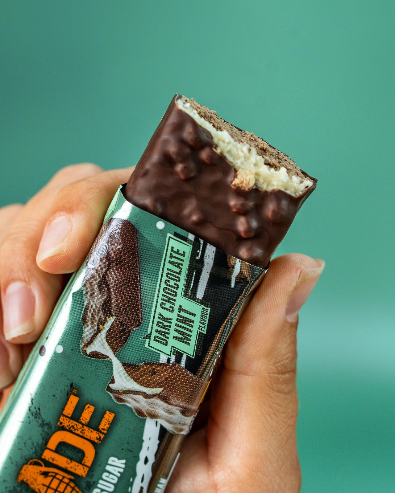 Grenade Barretta Proteica - Dark Chocolate Mint, 12 x 60 g | Barretta Proteica a Basso contenuto di Zuccheri, Piú di 20g di Proteine per Barretta