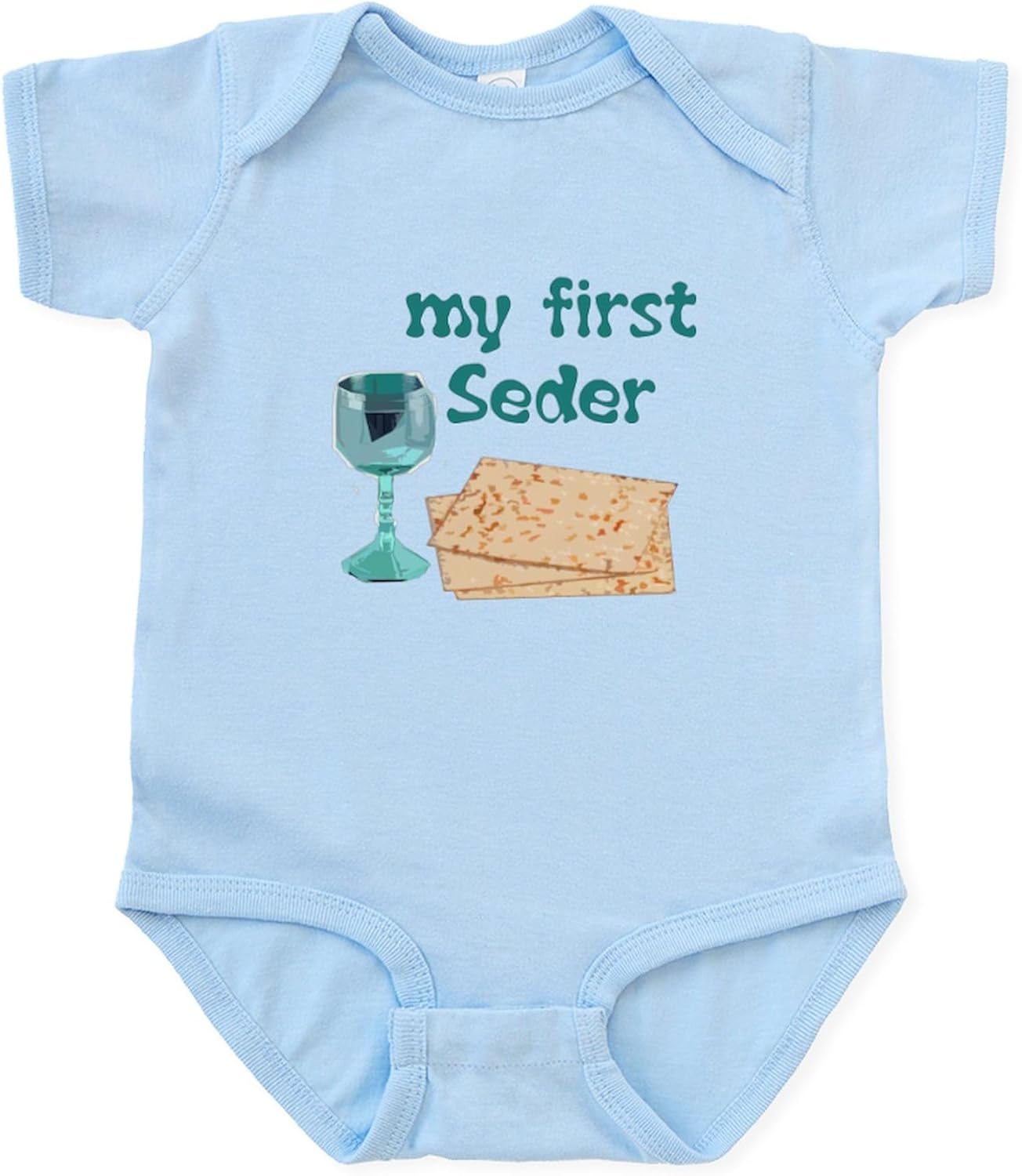 CafePress Baby's First Passover Infant Bodysuit Cute Infant Bodysuit Baby Romper