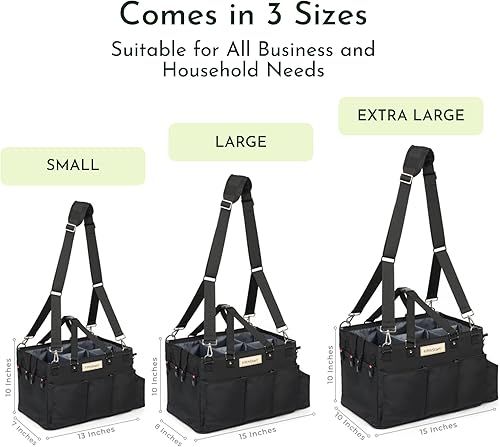 Miniatura 8 de FifthStart Organizador de limpieza multiusos con correa para la cintura y el hombro, organizador de pañales, 9 bolsillos y fácil de limpiar, bolsa