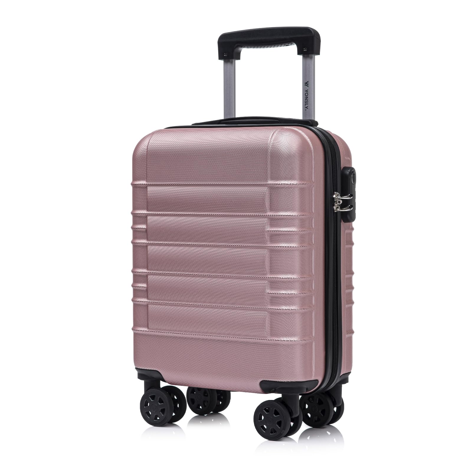 YONSLY Trolley Koffer Set, Reisekoffer, Rollkoffer Handgepäck, Kabinkoffer Suitcase, Gepäckset mit 360° Rollen, Hartschalenreisekoffer, Zahlenschloss, Gummigriff