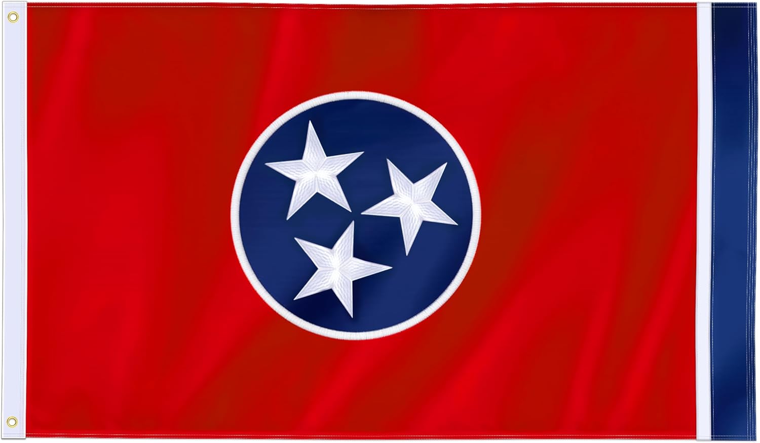 Tennessee 3x5 Feet Flag- Embroidered 210D Nylon Flag with Sewn Panels
