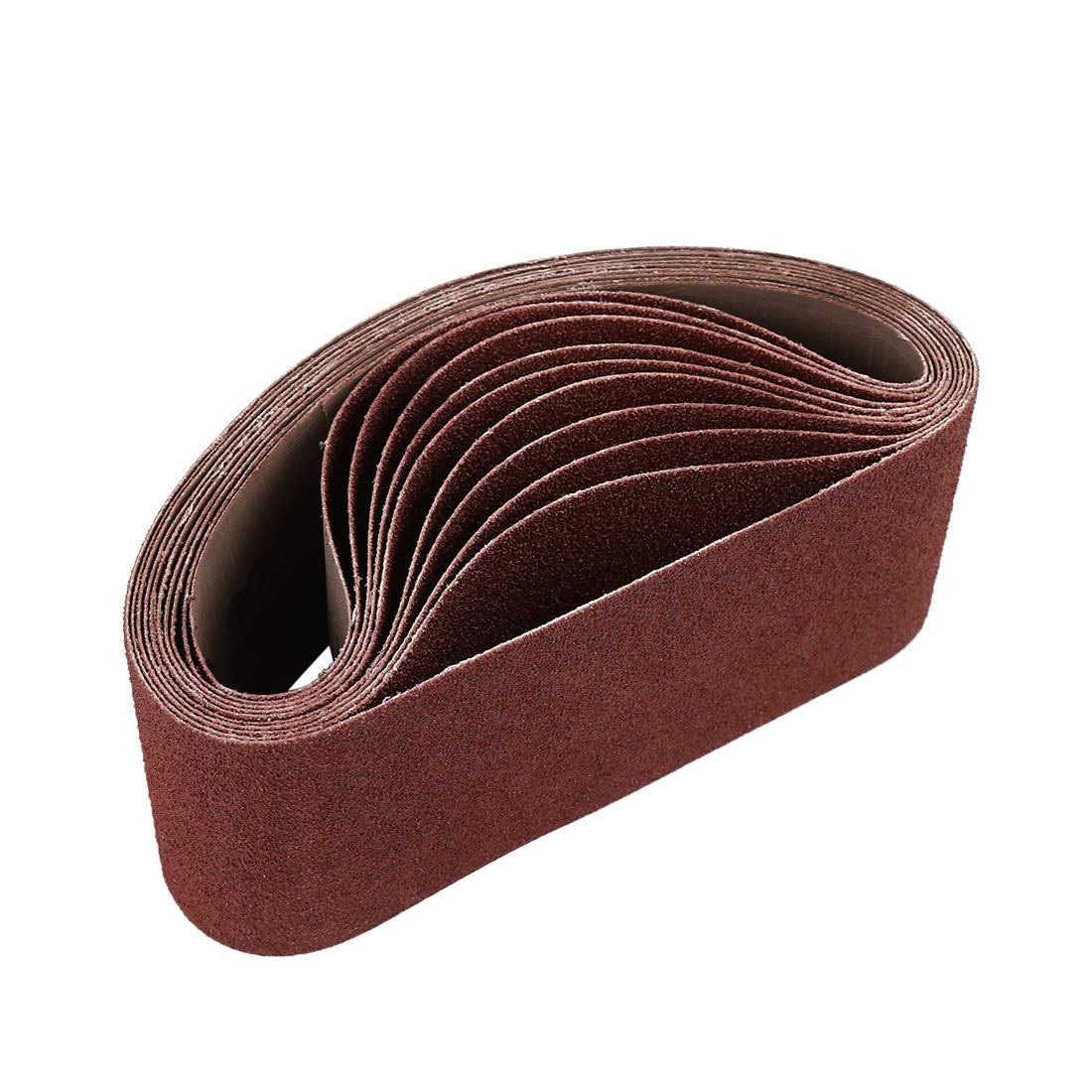 sourcingmap 3x18 Inch 80 Grit Aluminum Oxide Sanding Belt Sandpaper 10 Pcs - Image 3
