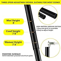 Vista 3 de Red de Voleibol de Servicio Pesado para Exteriores con Sistema de Acero Anti-Combado, Postes de Aluminio Ajustables, Juego de Redes Profesionales