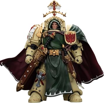 JOYTOY Dark Angels Belial Warhammer 40K 1/18 Action Figures Dark Angels Belial Grand Master of The Deathwing with The Sword of Silence and Storm Bolter Collectible Model 5.59Inch