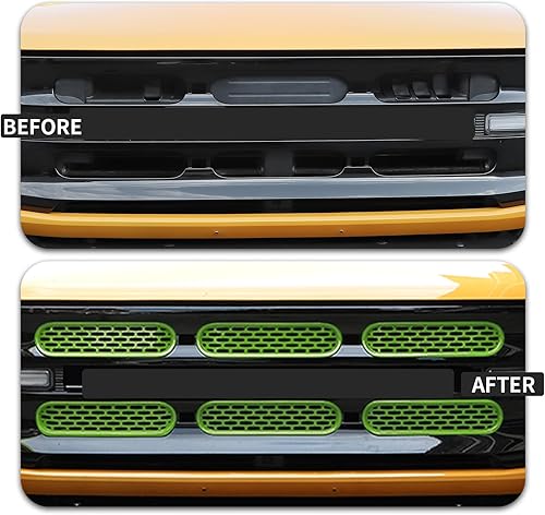 Miniatura 2 de SQQP Kit de 6 piezas de accesorios exteriores para Ford Bronco 2021-2024 de 24 puertas (verde)