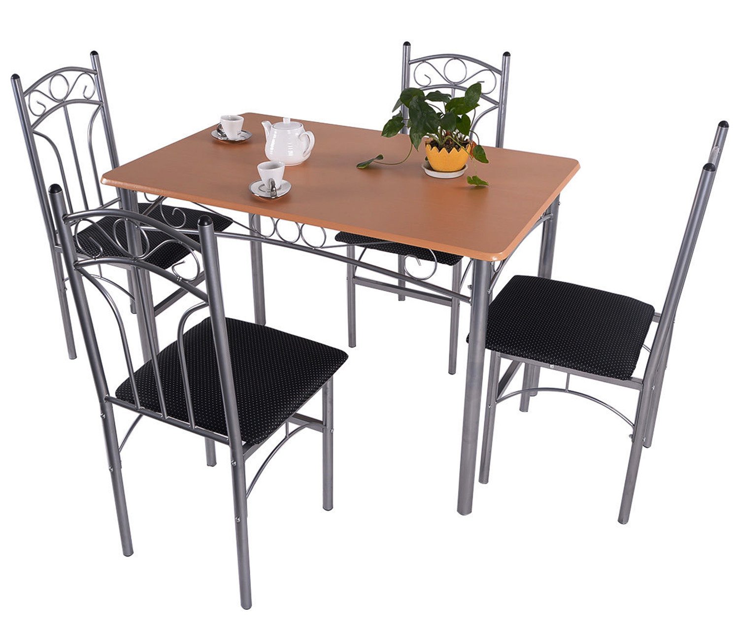 Dining Set Table Dinner Chairs Kitchen Modern 5 Pieces