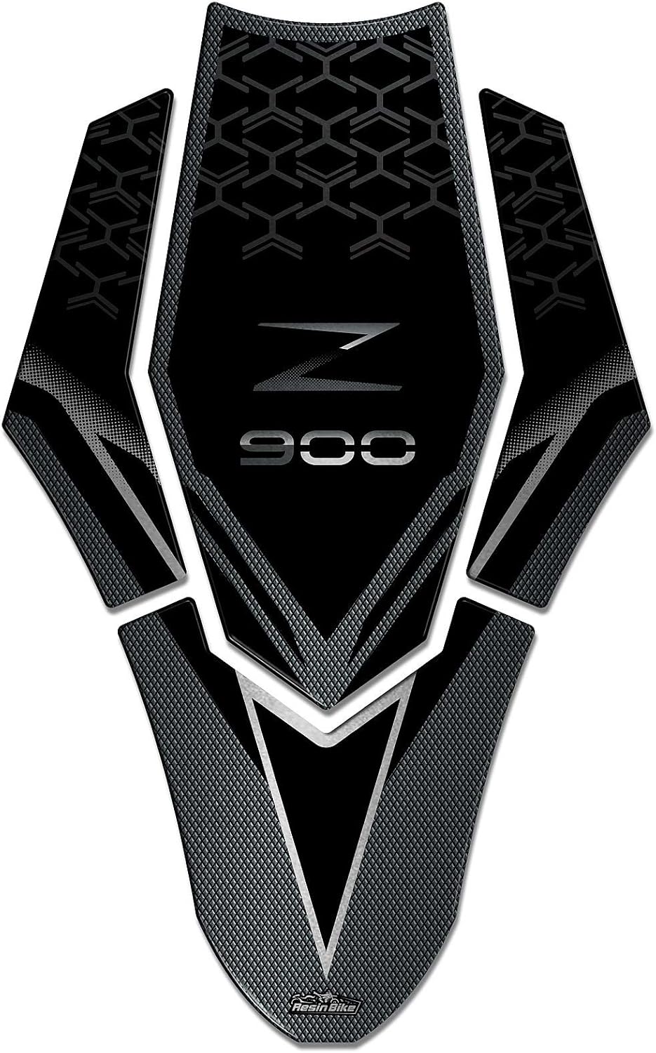 Resin Bike Motorcycle 3D Stickers Compatible with Kawasaki Z900 2021-2022. Tank Protector Protection from Bumps and Scratches. 3D Resin Coated Stickers - Made in Italy