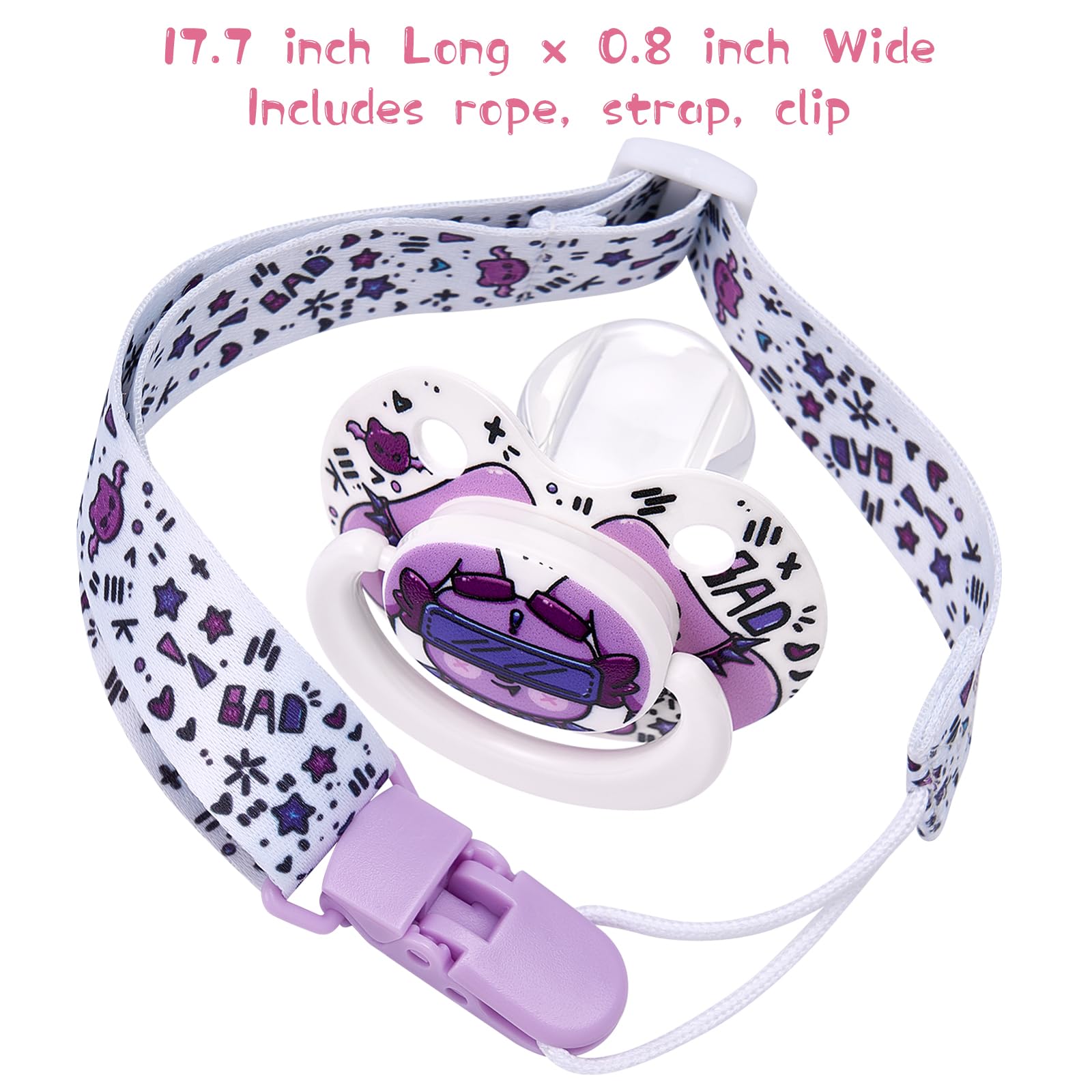 Pacifier Necklaces Baby Shower Don't Say Mommy's Name Game (for 10 Guests in Pink)